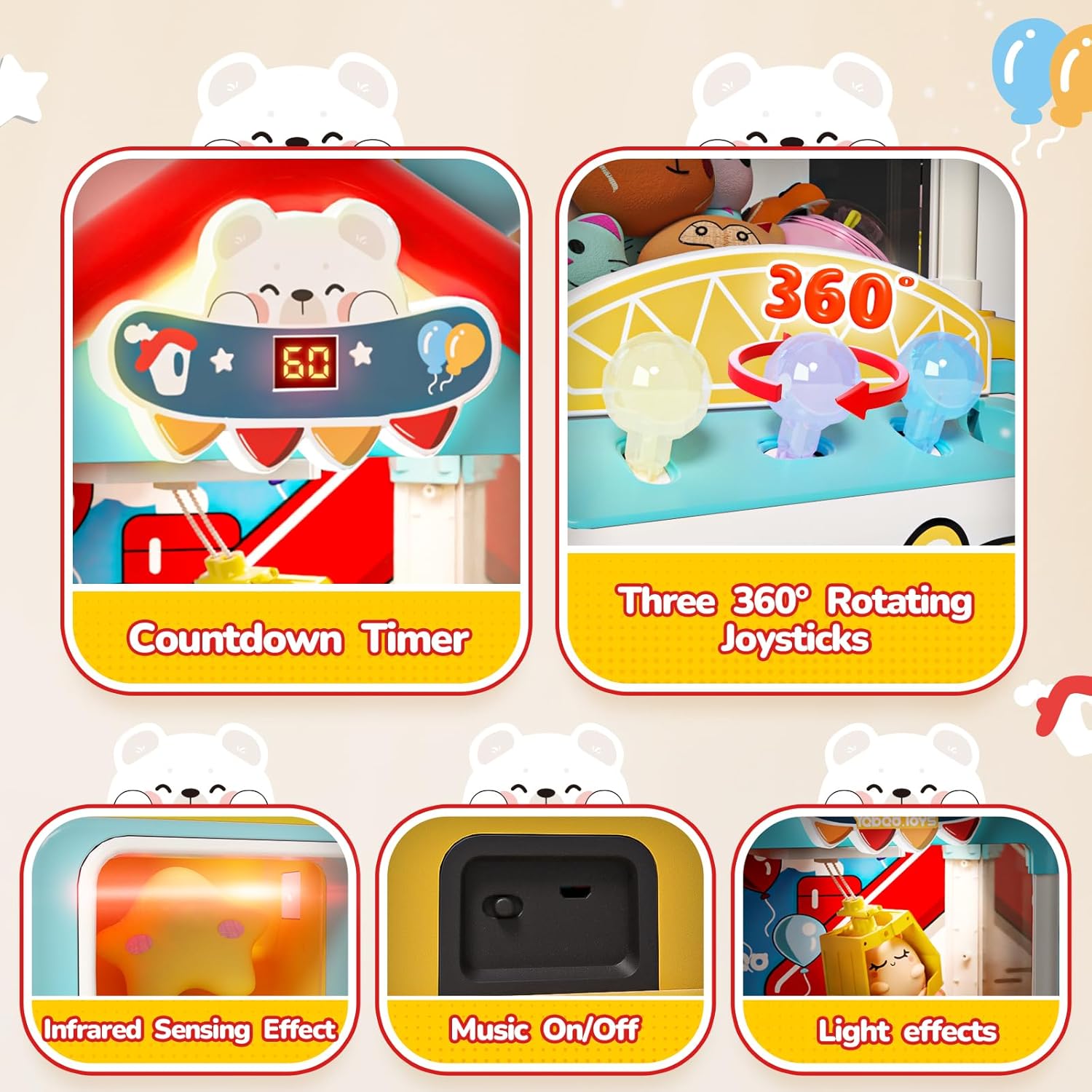 Large Claws Machines for Kids Mini Vending Game