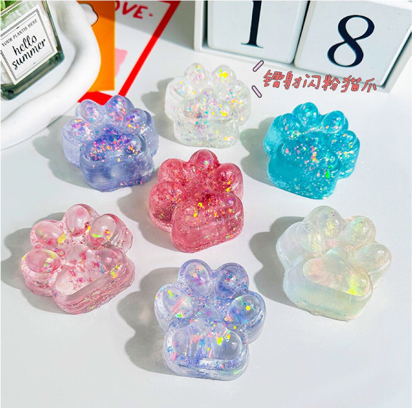 4Pcs Taba Squishy Cat Paw Squeeze Toys