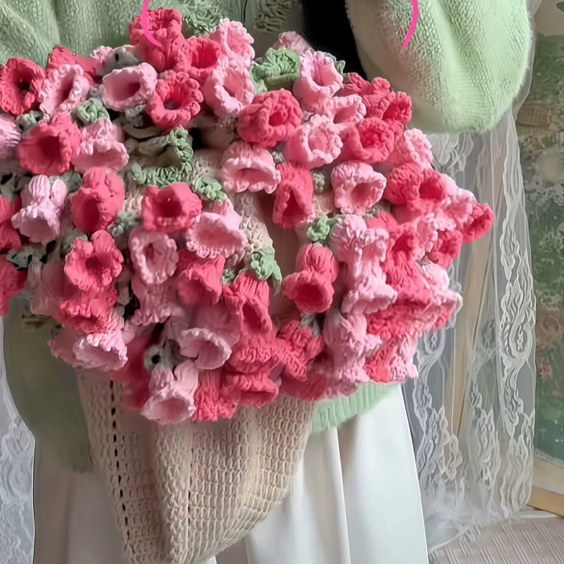 Handmade Crochet Flower Bouquet Blanket (Finished Product)