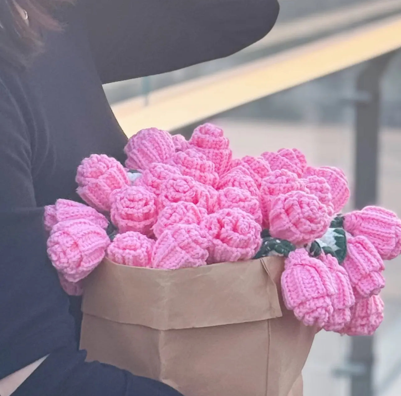 Handmade Crochet Flower Bouquet Blanket (Finished Product)