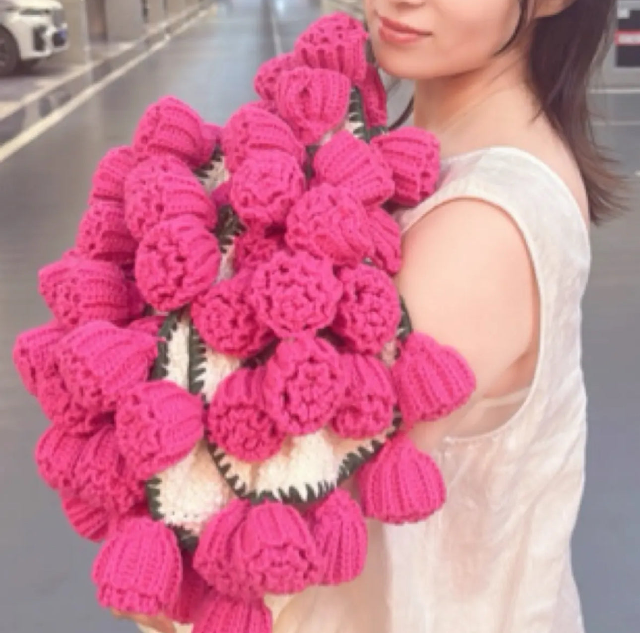 Handmade Crochet Flower Bouquet Blanket (Finished Product)