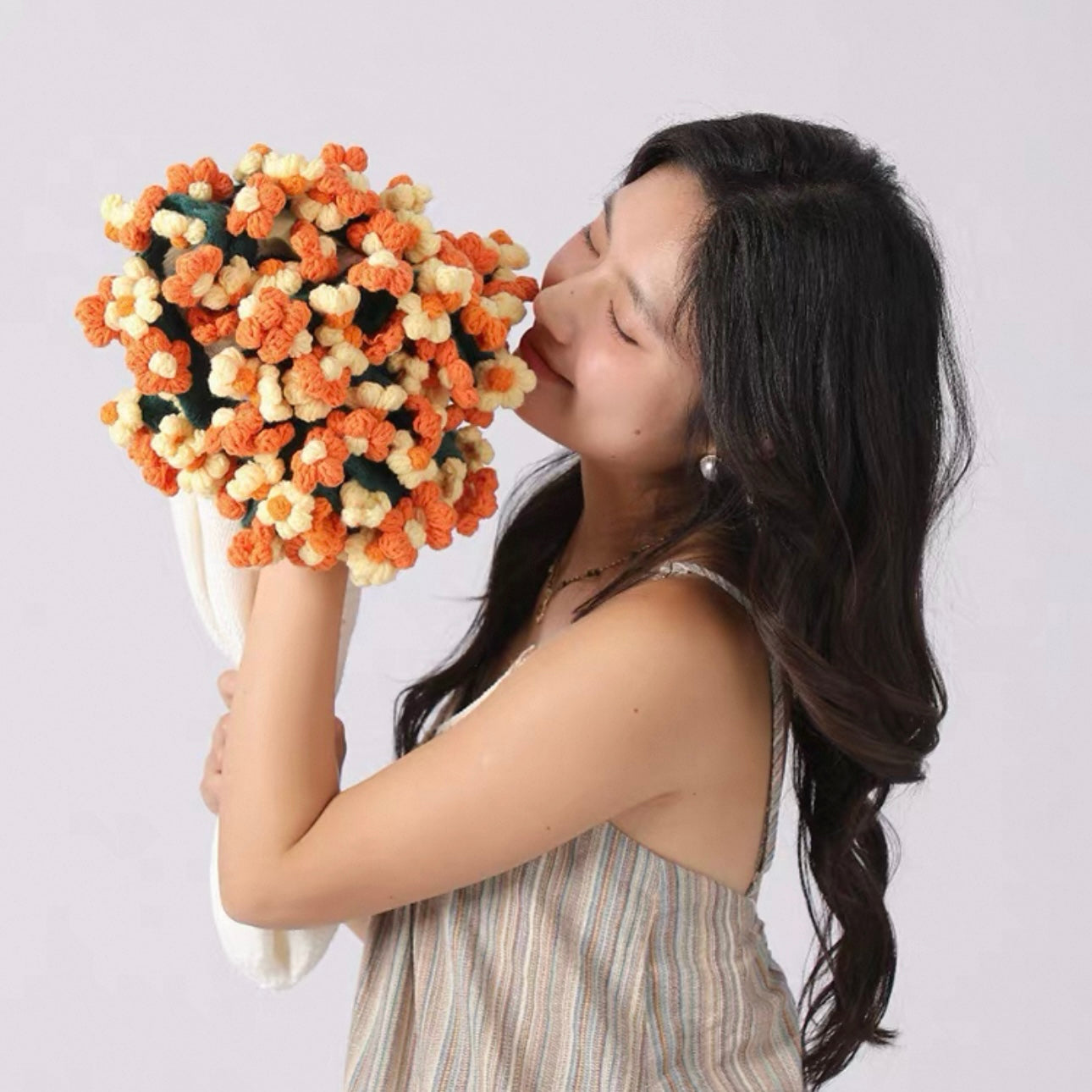 Handmade Crochet Flower Bouquet Blanket (Finished Product)