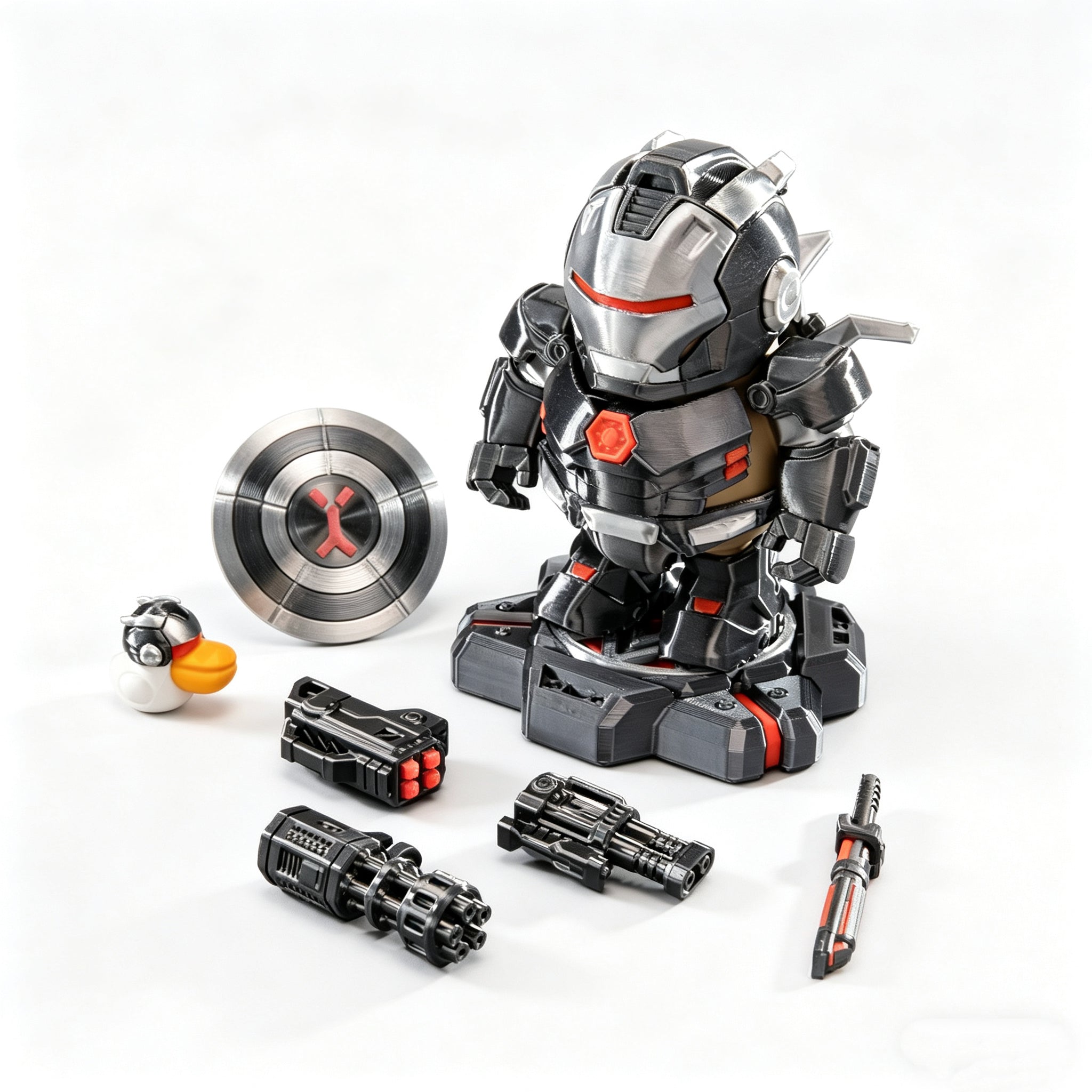 Capy War Machine Magnetic Equipment Toy Set Ironbara Desktop Collectible Toy