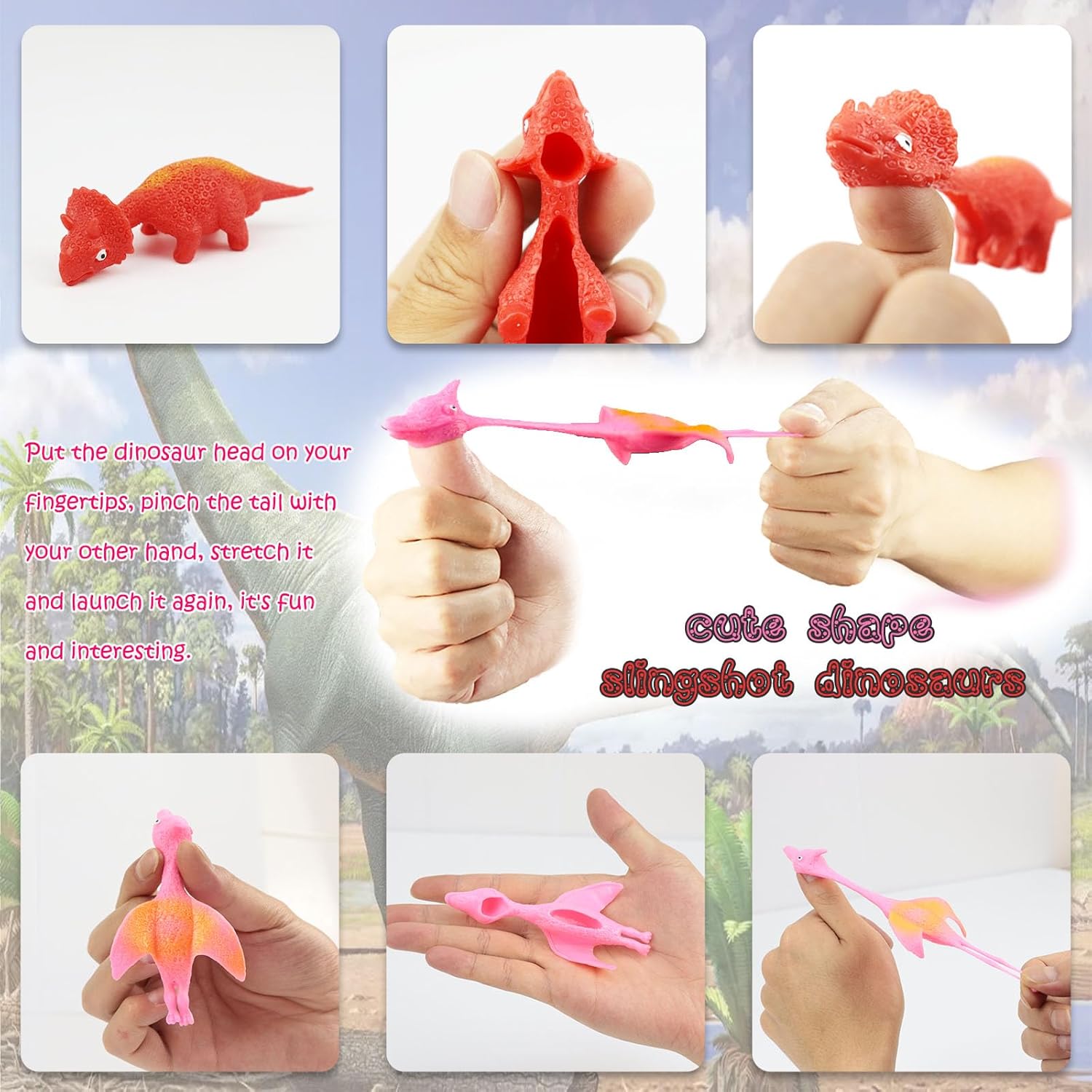 Slingshot Dinosaur Finger Toys