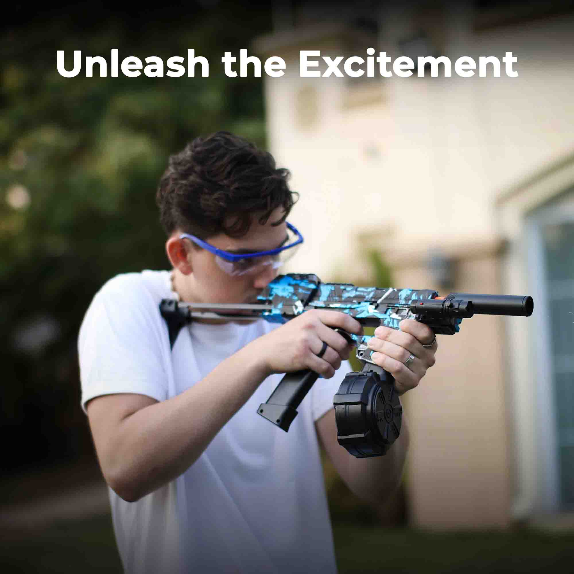 Pistola Blaster de Gel Gleetoy Electric MP17 (Azul)