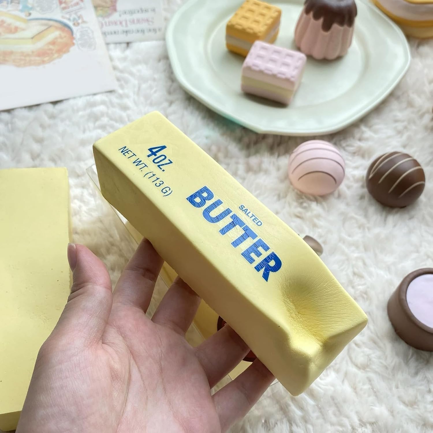 Realistic Butter Stress Ball Soft Satisfying Slow Rebound Squeeze Toy