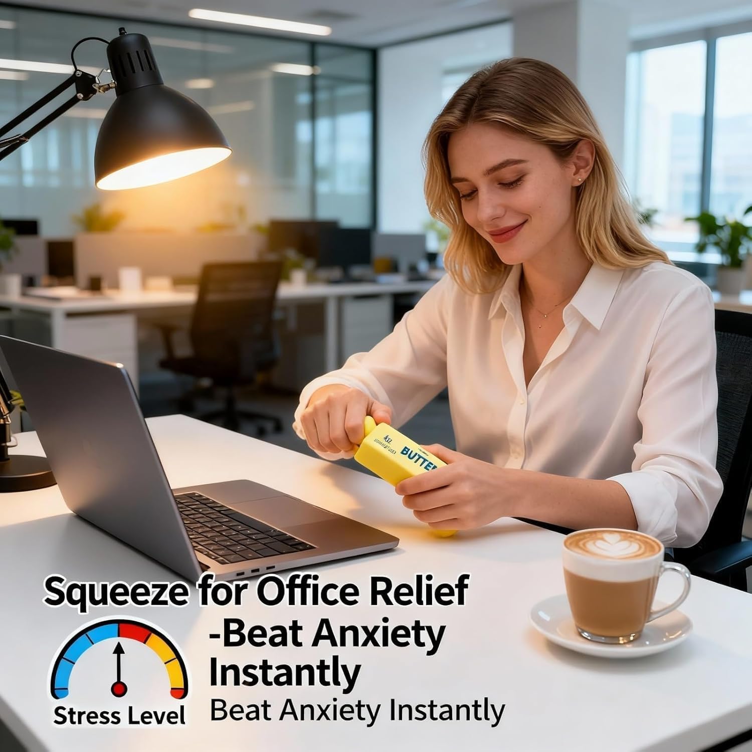 Realistic Butter Stress Ball Soft Satisfying Slow Rebound Squeeze Toy