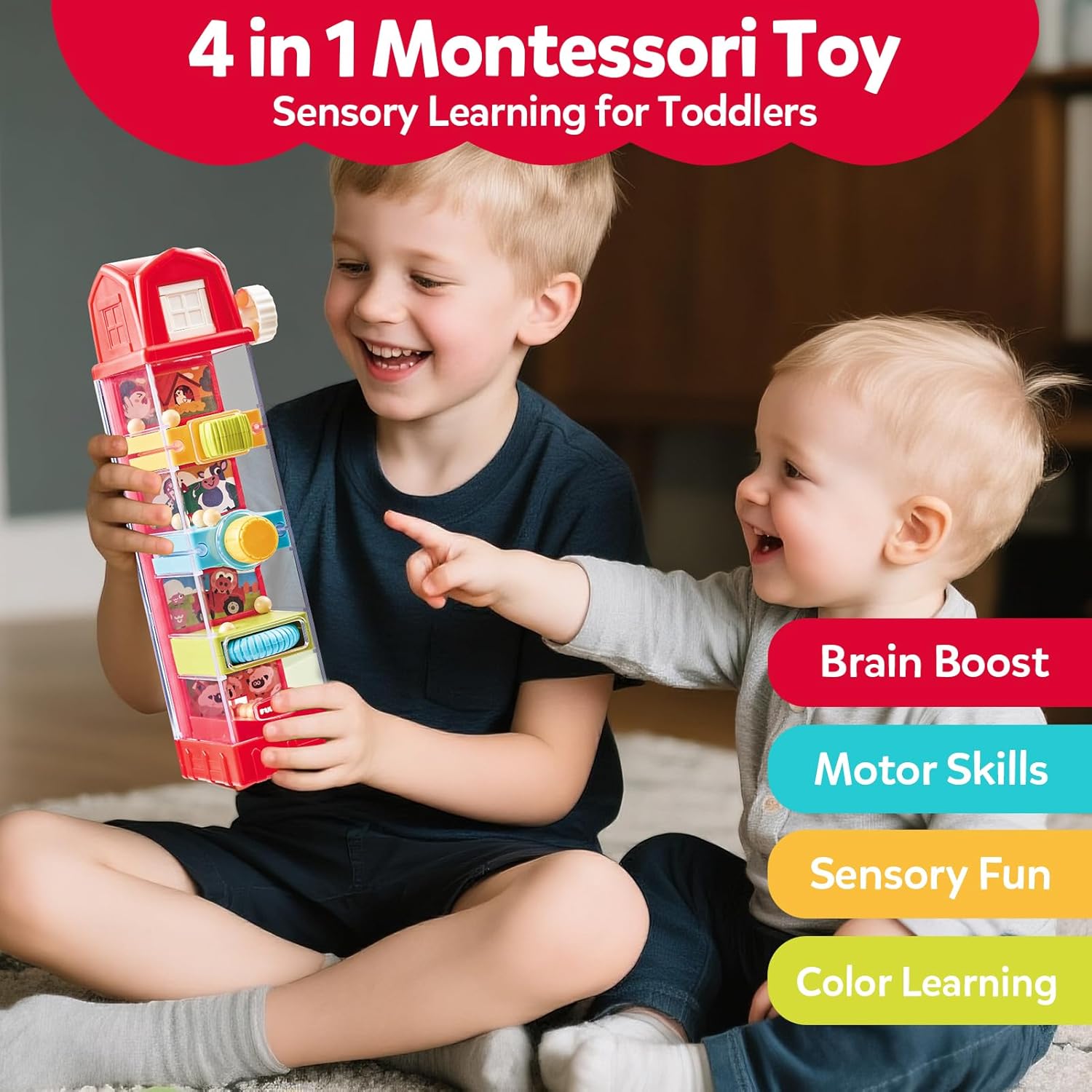 Montessori Egg Drop Toy for Toddlers Travel Fine Motor Toy