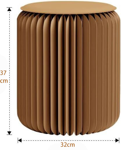 Modern Accordion Paper Stool, Lightweight Foldable Footstool & Side Table
