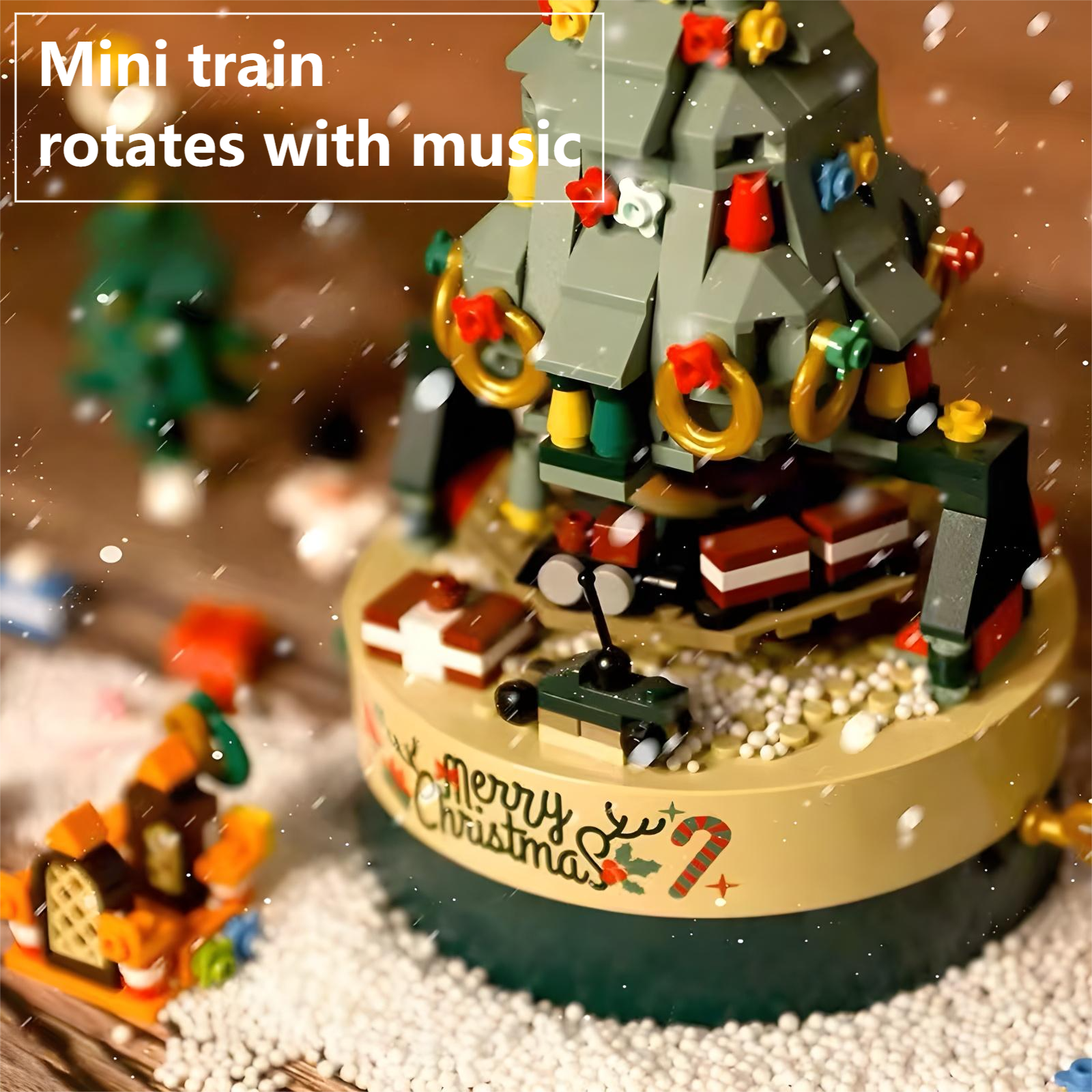 Gleetoy Christmas Tree Building Blocks with Music Box Toy (360 Pcs)