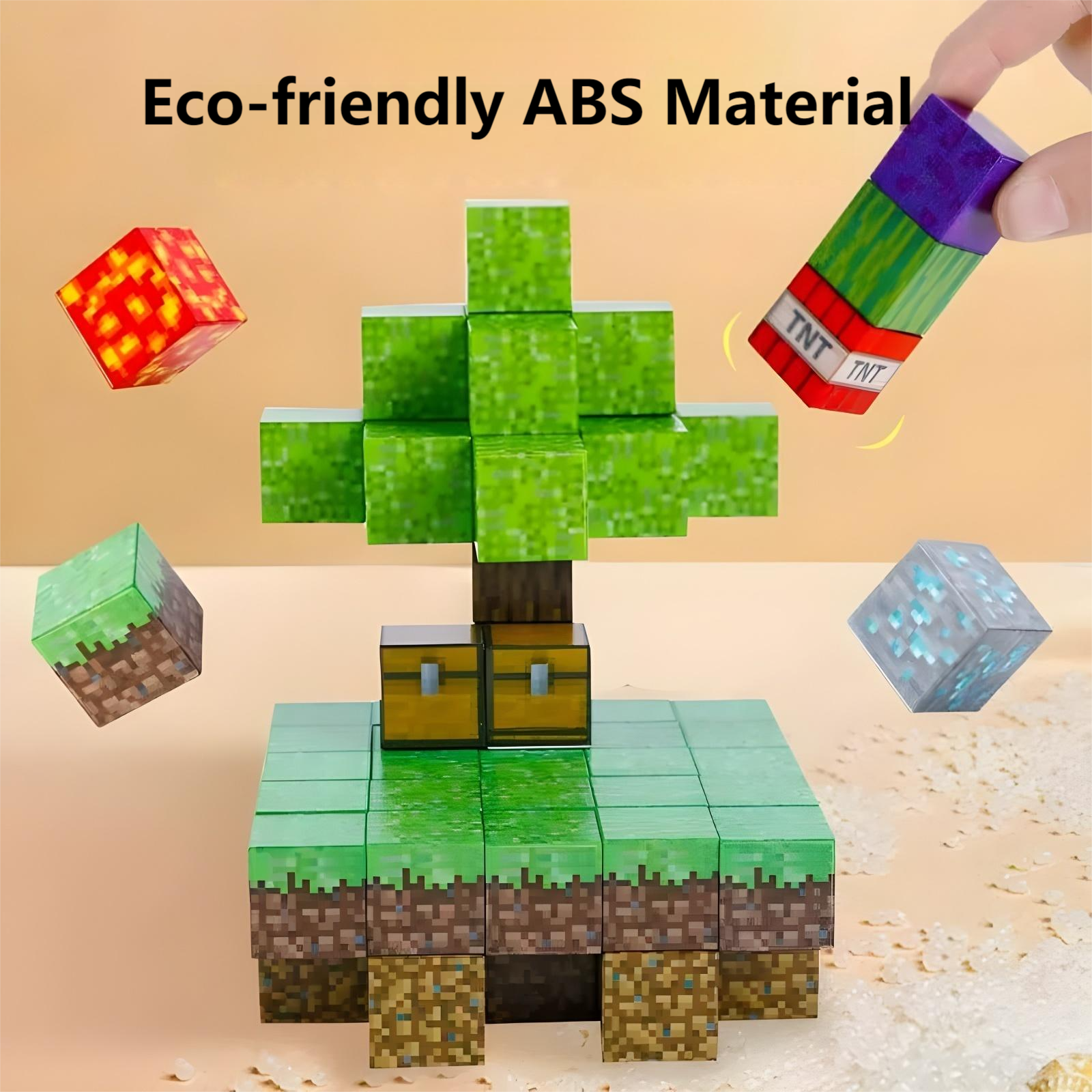 Magnetic Minecraft Building Blocks STEM Building Set Construction Toy
