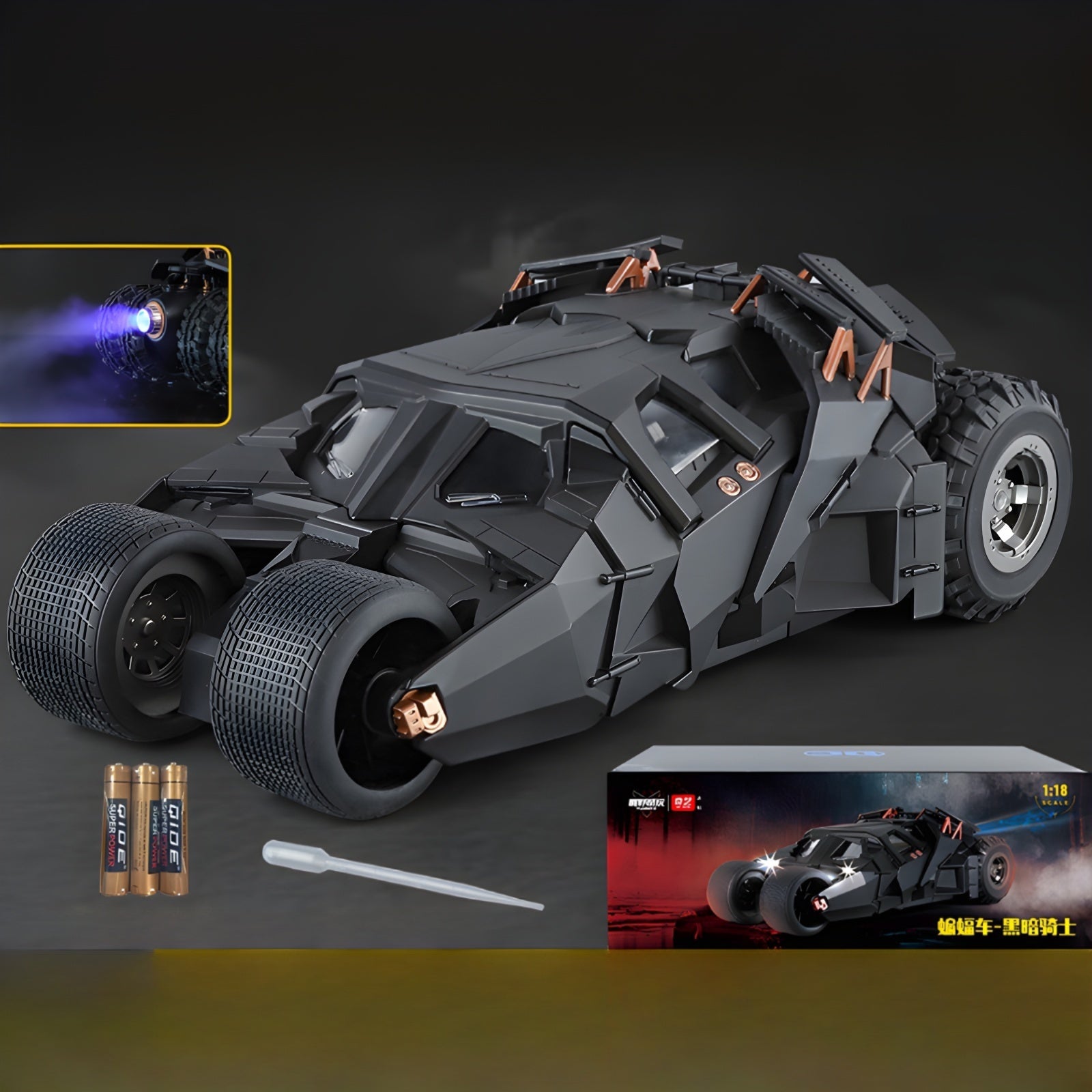 Dark Knight Trilogy Batmobile Tumbler 1:18 Scale Alloy Car Toy Model