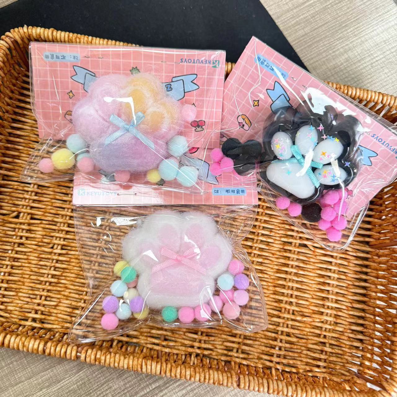 4Pcs Taba Squishy Cat Paw Squeeze Toys
