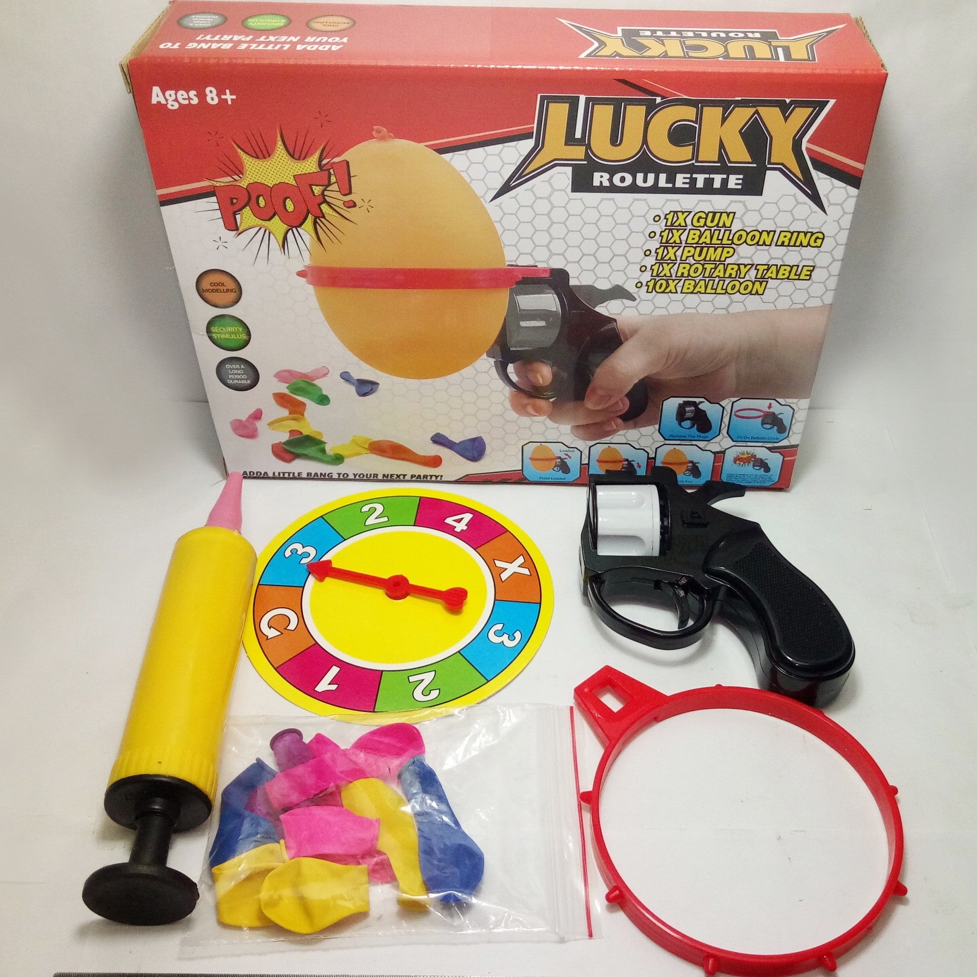 Gleetoy Russian Roulette Balloon Toy Gun Party Game