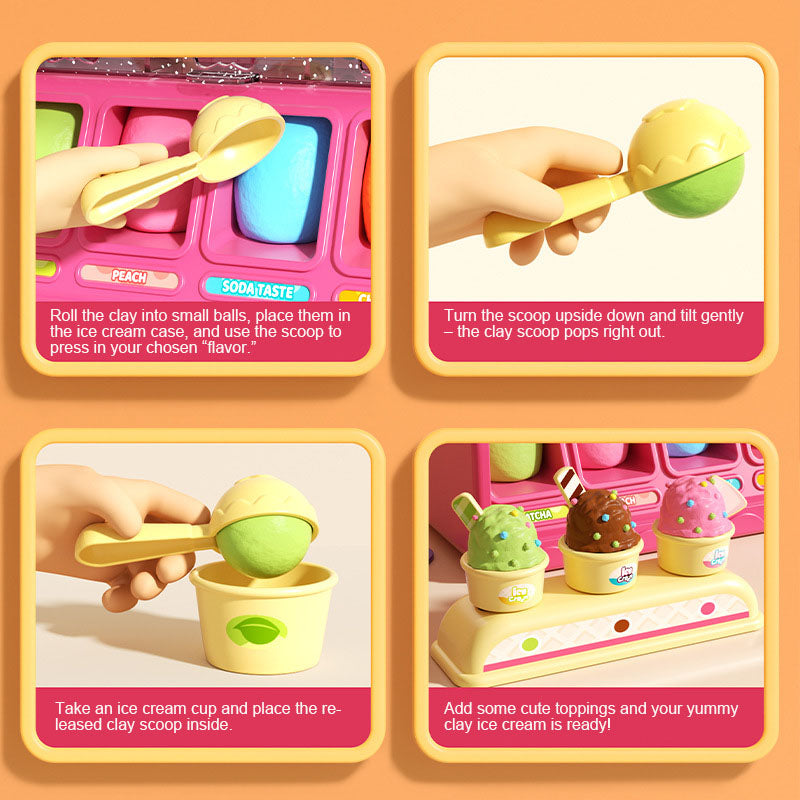 DIY Ice Cream Modeling Clay Shop for Kids 70 PCS
