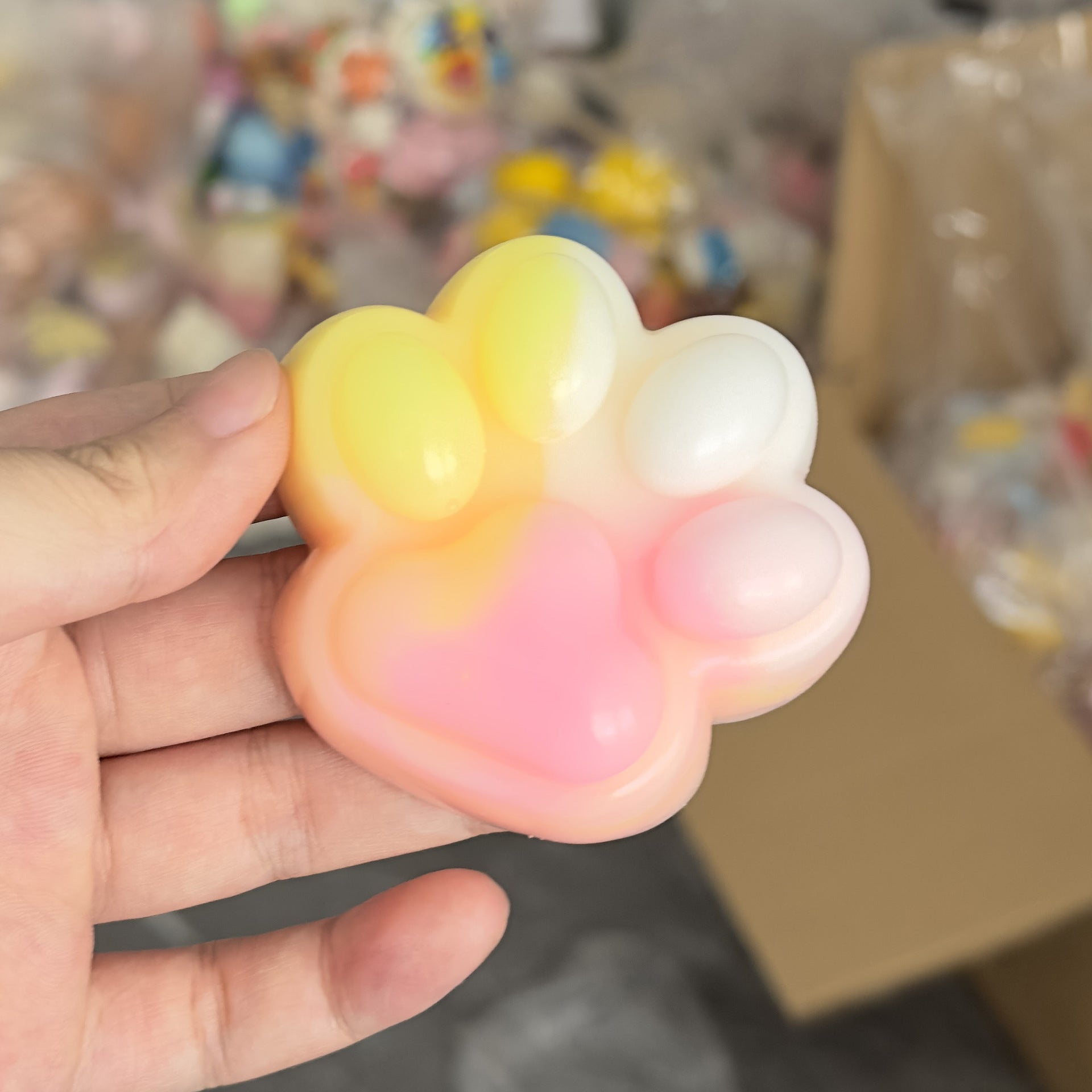 4Pcs Taba Squishy Cat Paw Squeeze Toys