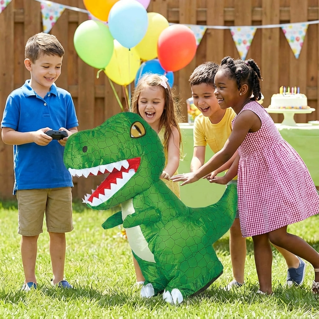 Remote Control Inflatable T-Rex Toy with Music & One-Touch Inflation