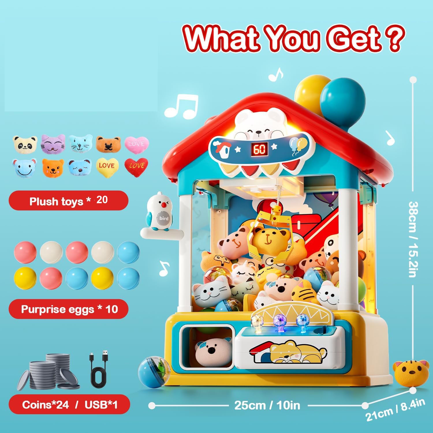 Large Claws Machines for Kids Mini Vending Game