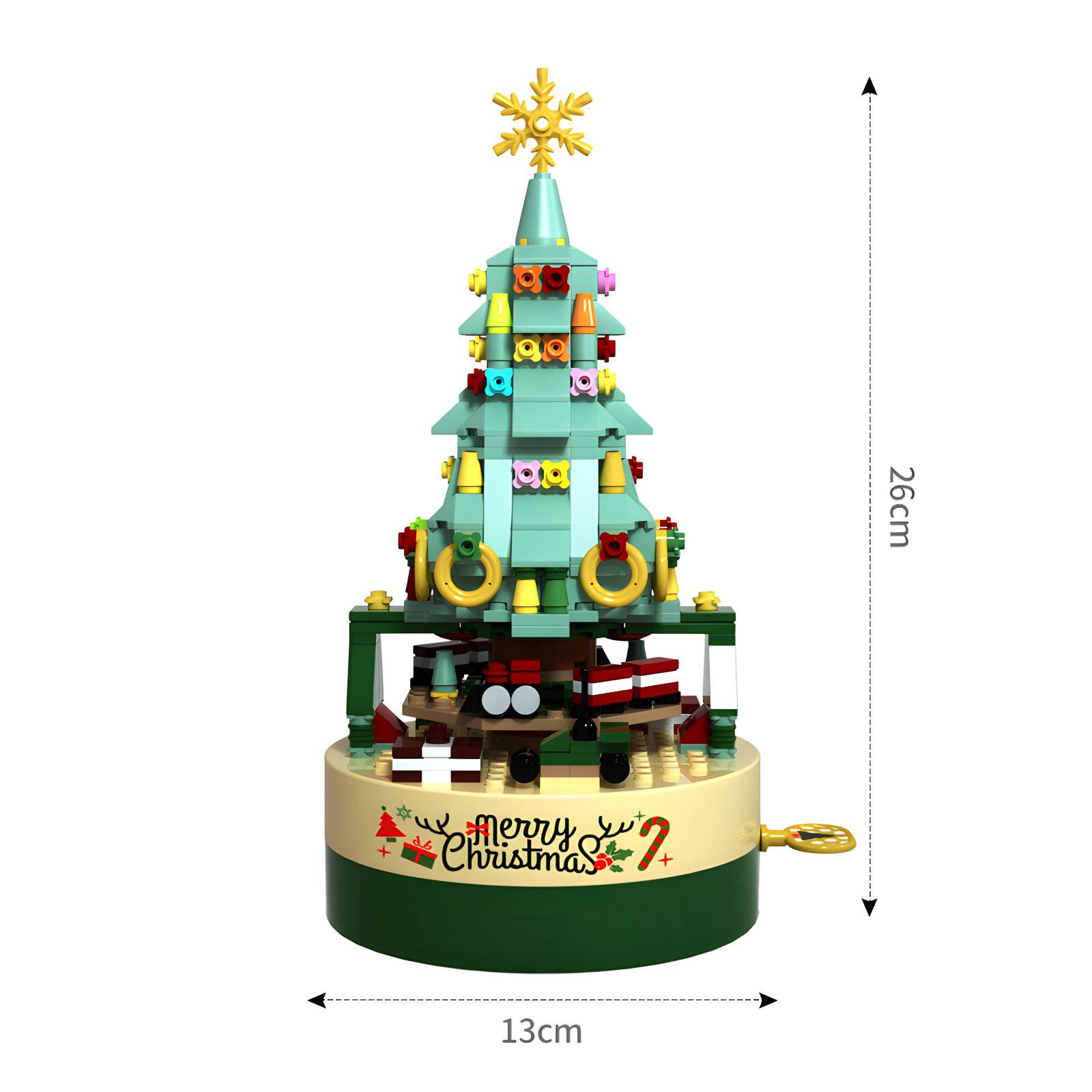 Gleetoy Christmas Tree Building Blocks with Music Box Toy (360 Pcs)