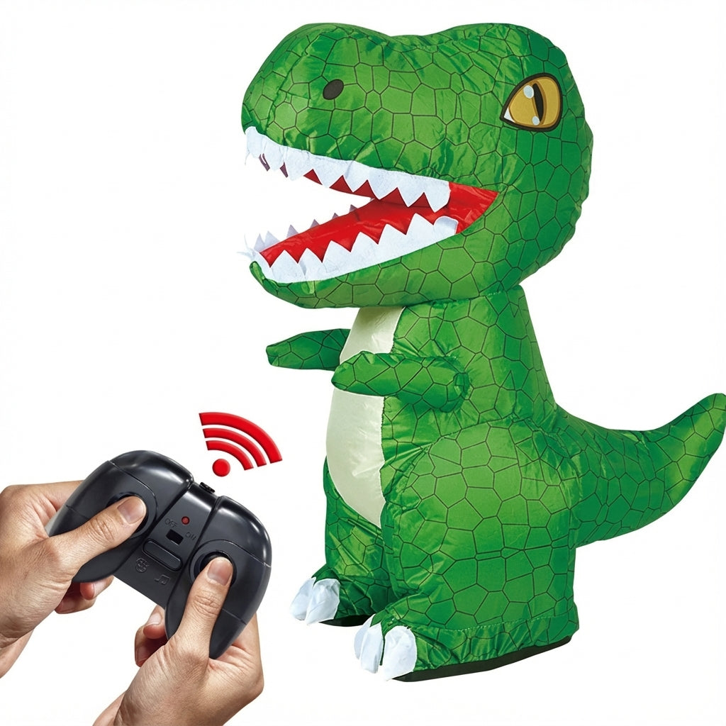 Remote Control Inflatable T-Rex Toy with Music & One-Touch Inflation