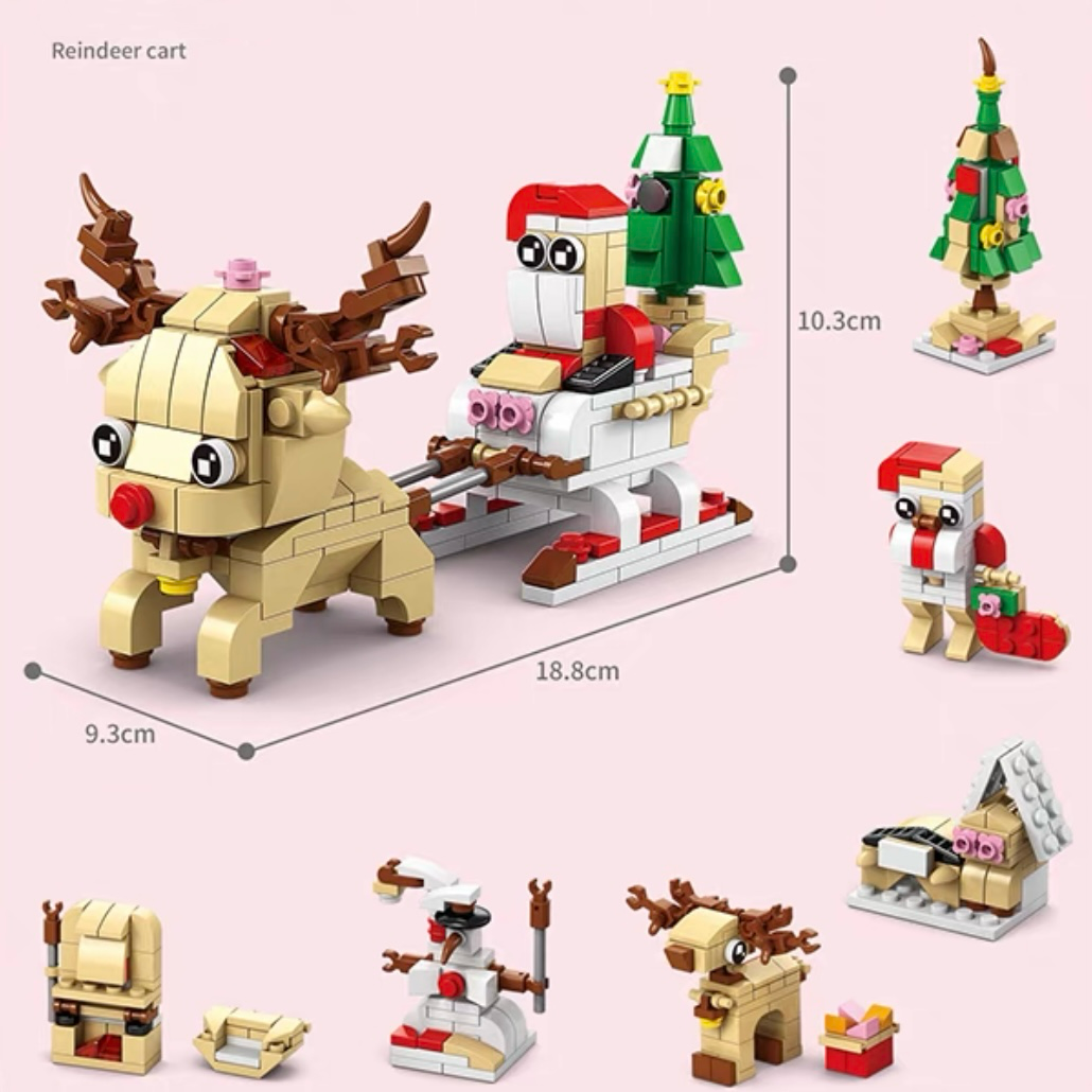 Gleetoy Christmas Building Blocks Playset (270 Pcs ~ 1235 Pcs)