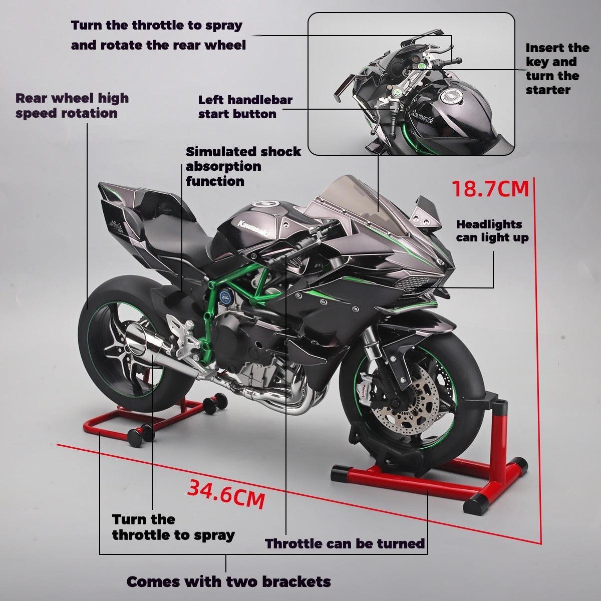 Gleetoy 1:6 Scale Kawasaki Ninjia H2R Sound and Mist Model