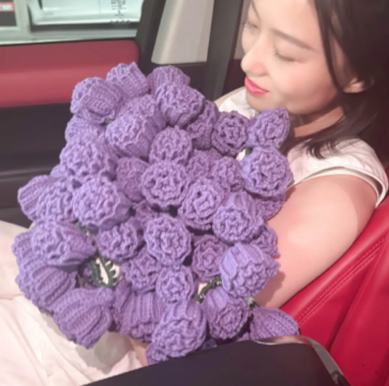 Handmade Crochet Flower Bouquet Blanket (Finished Product)