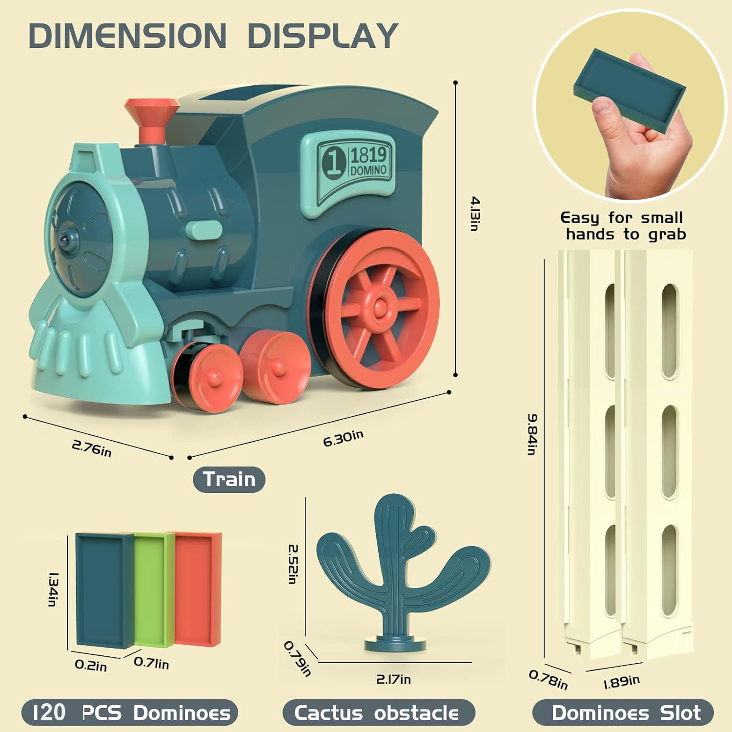 Domino Train Toys Automatic Dominoes Building Train Set