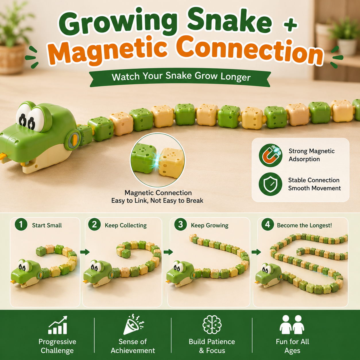 Remote Control Real-Life Growing Snake Game Toy for Kids