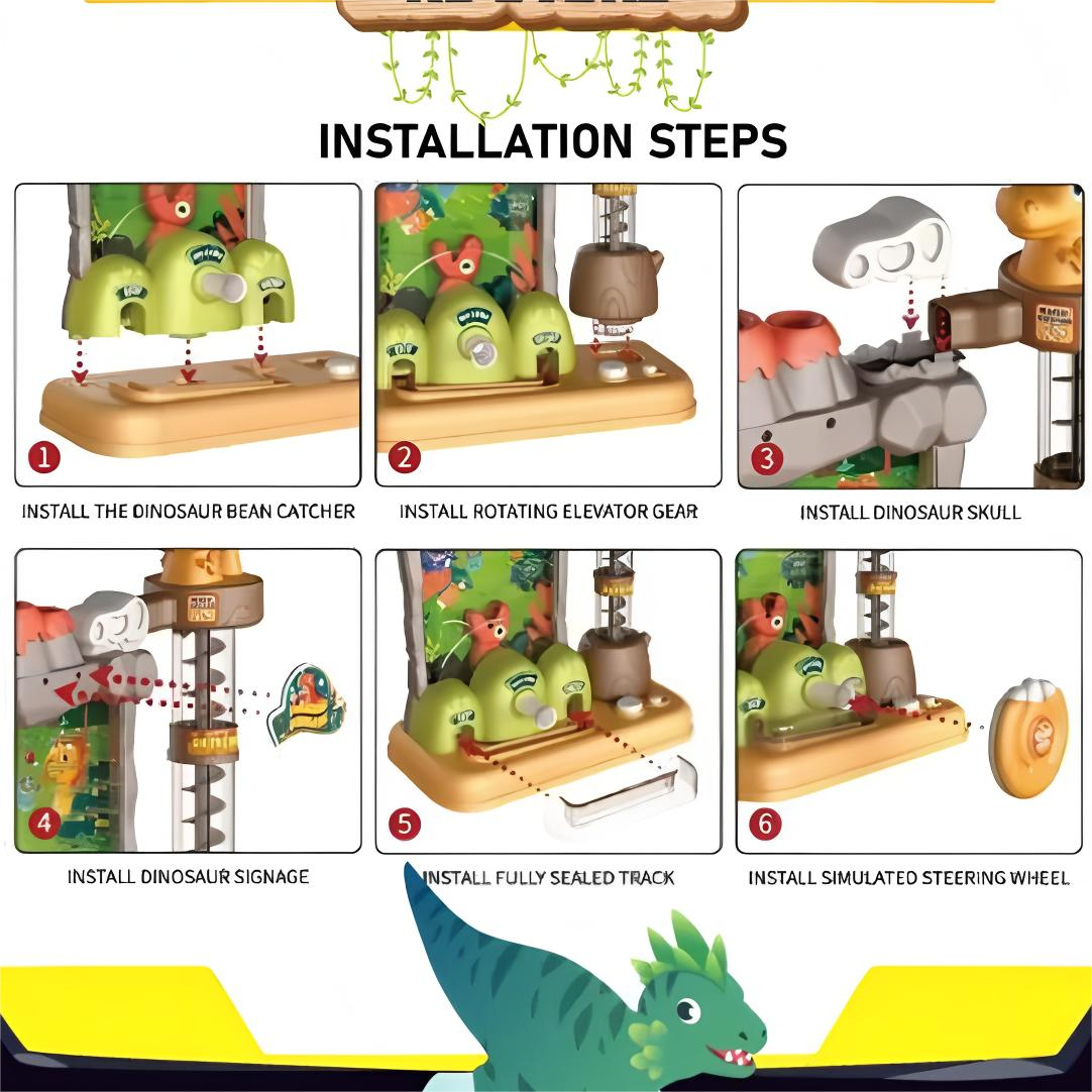 Gleetoy Dinosaur Bean Ball Catcher Hand-Eye Coordination Training Toy