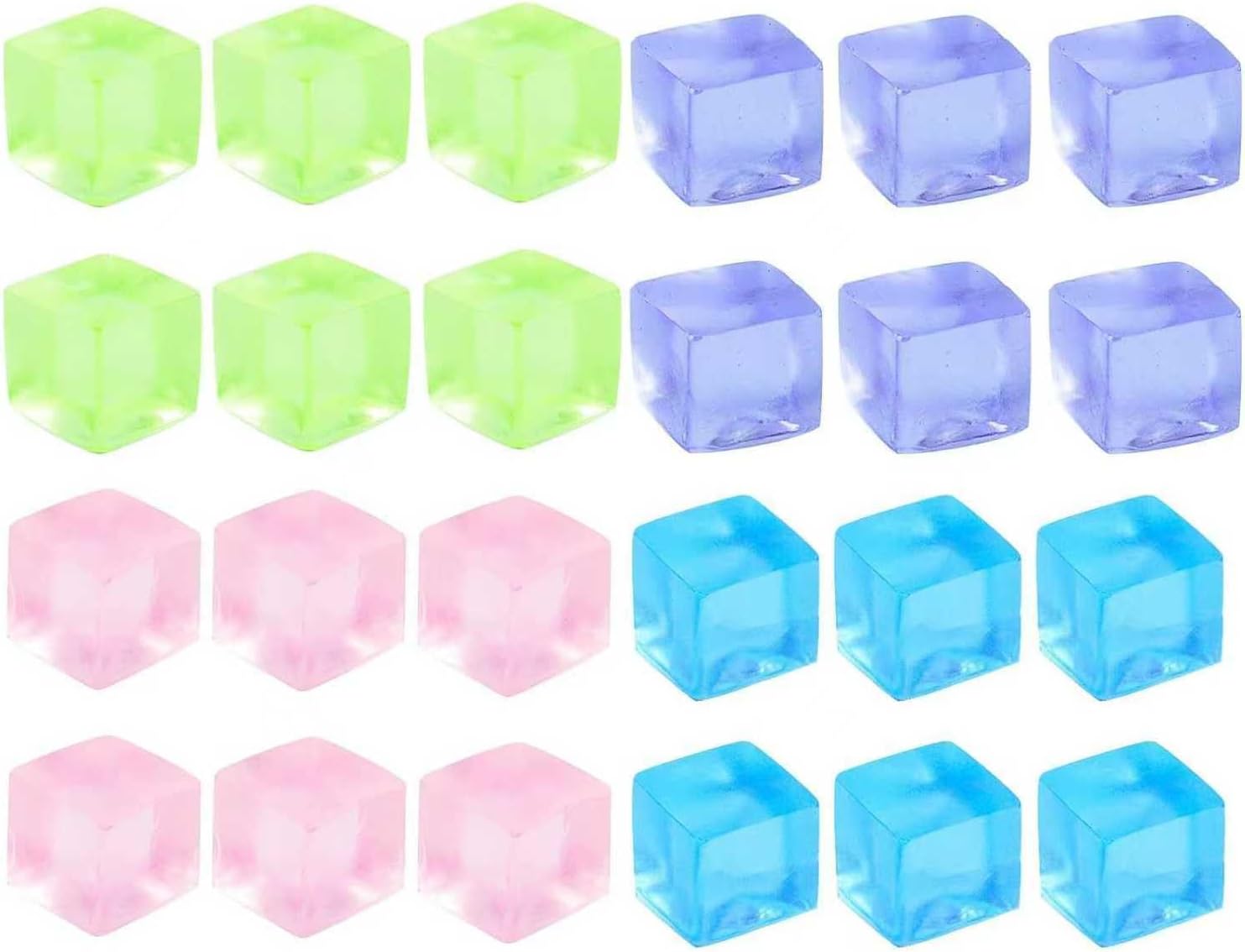 24 PCS Ice Cube Stress Balls Satisfying Squeeze Fidget Toys