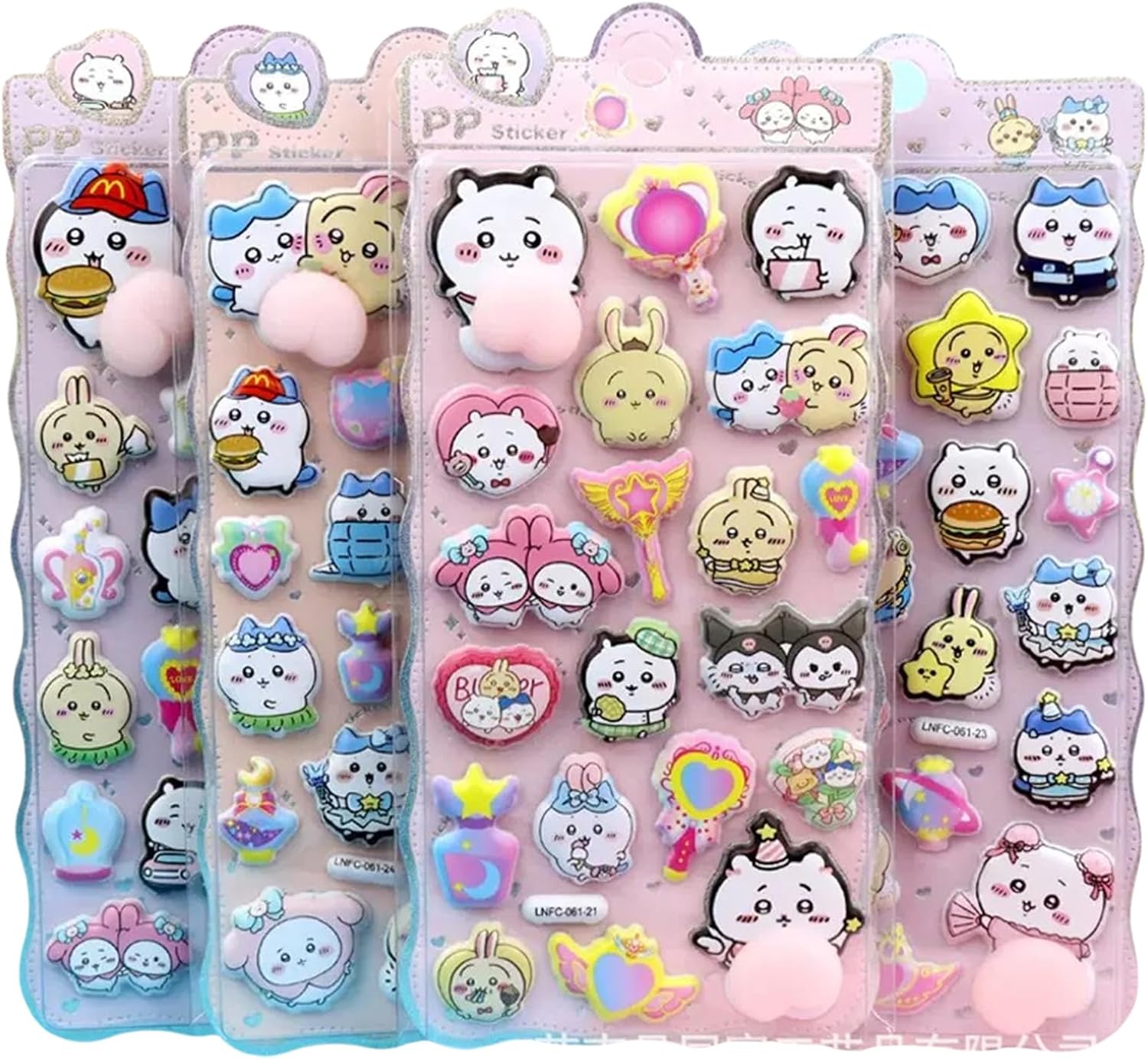 Super Cute 3D Puffy Butt Stickers – Satisfying to Press, 4-Sheet Set