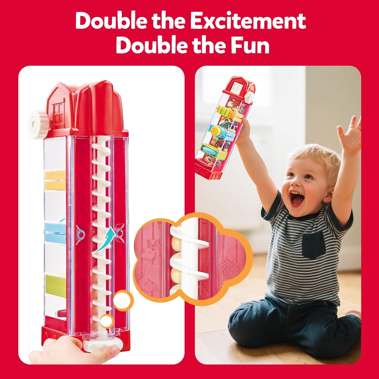 Montessori Egg Drop Toy for Toddlers Travel Fine Motor Toy