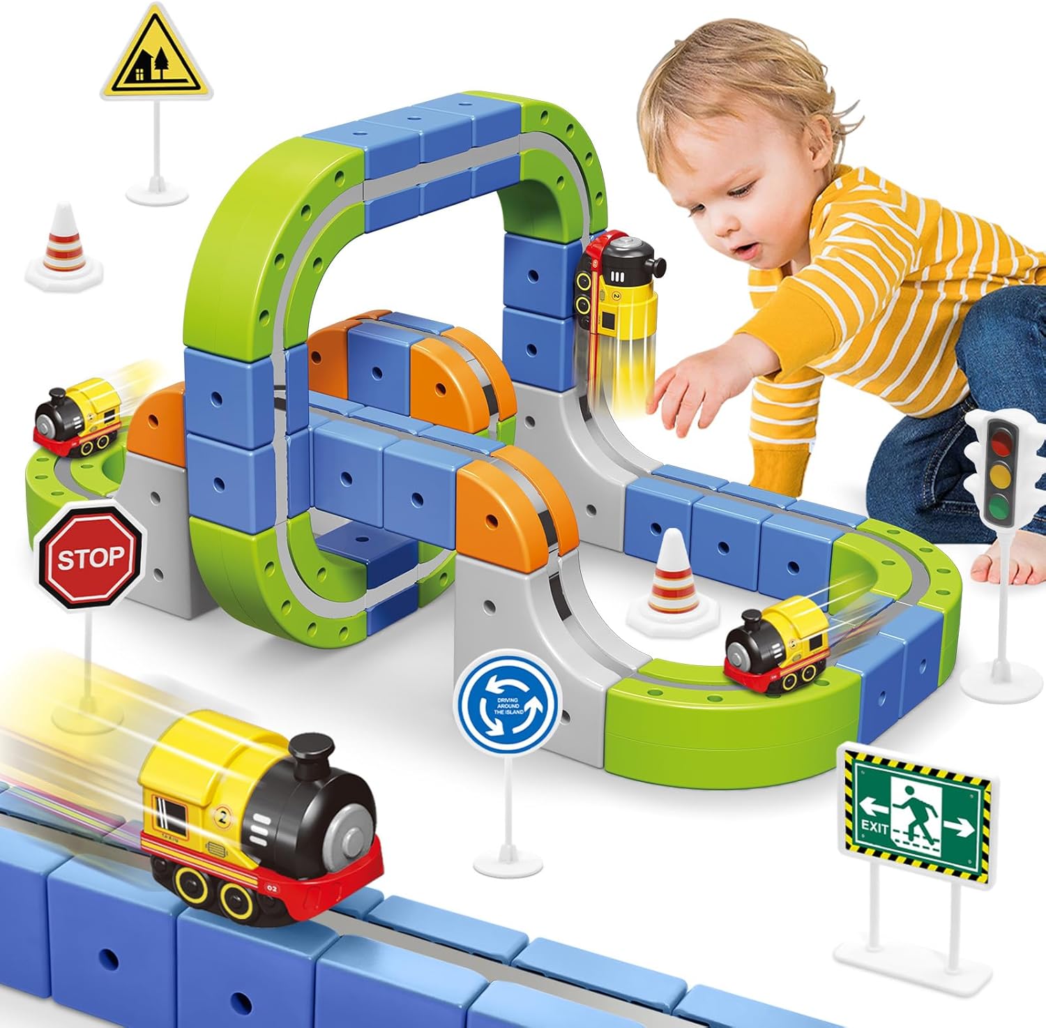 Gleetoy MagRun Magnetic Track Train Toy (101 Pcs)