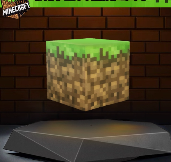 Minecraft Levitating  Lamp, Magic Cube Ore Lamp Ornament