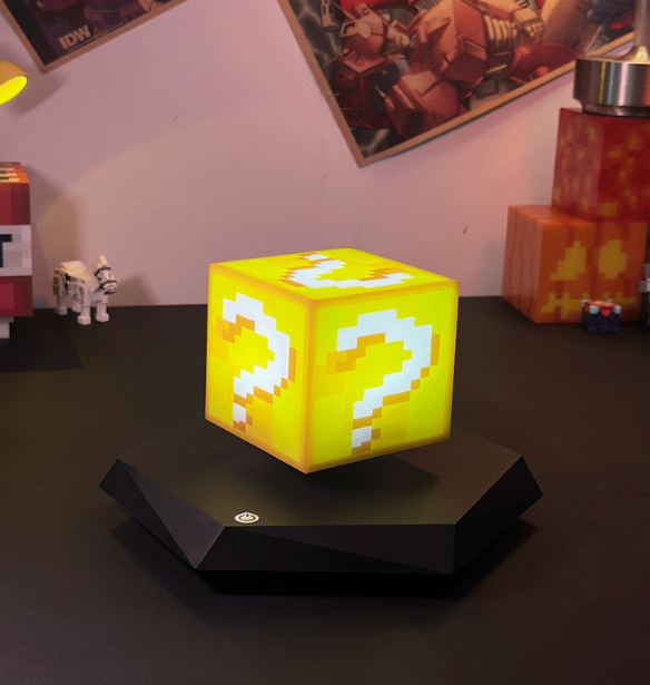 Minecraft Levitating  Lamp, Magic Cube Ore Lamp Ornament