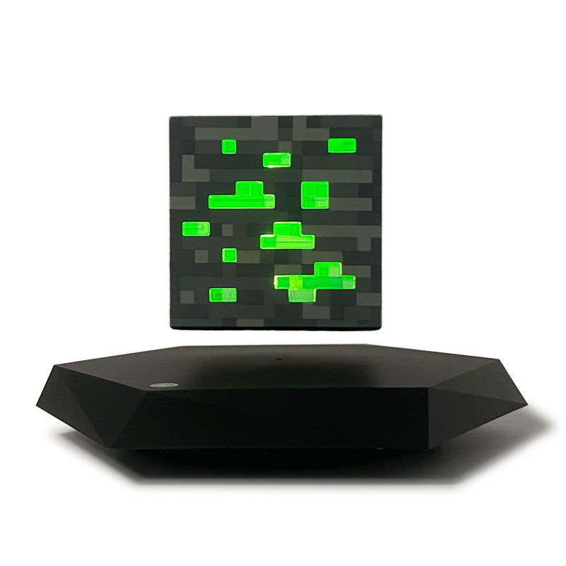 Minecraft Levitating  Lamp, Magic Cube Ore Lamp Ornament