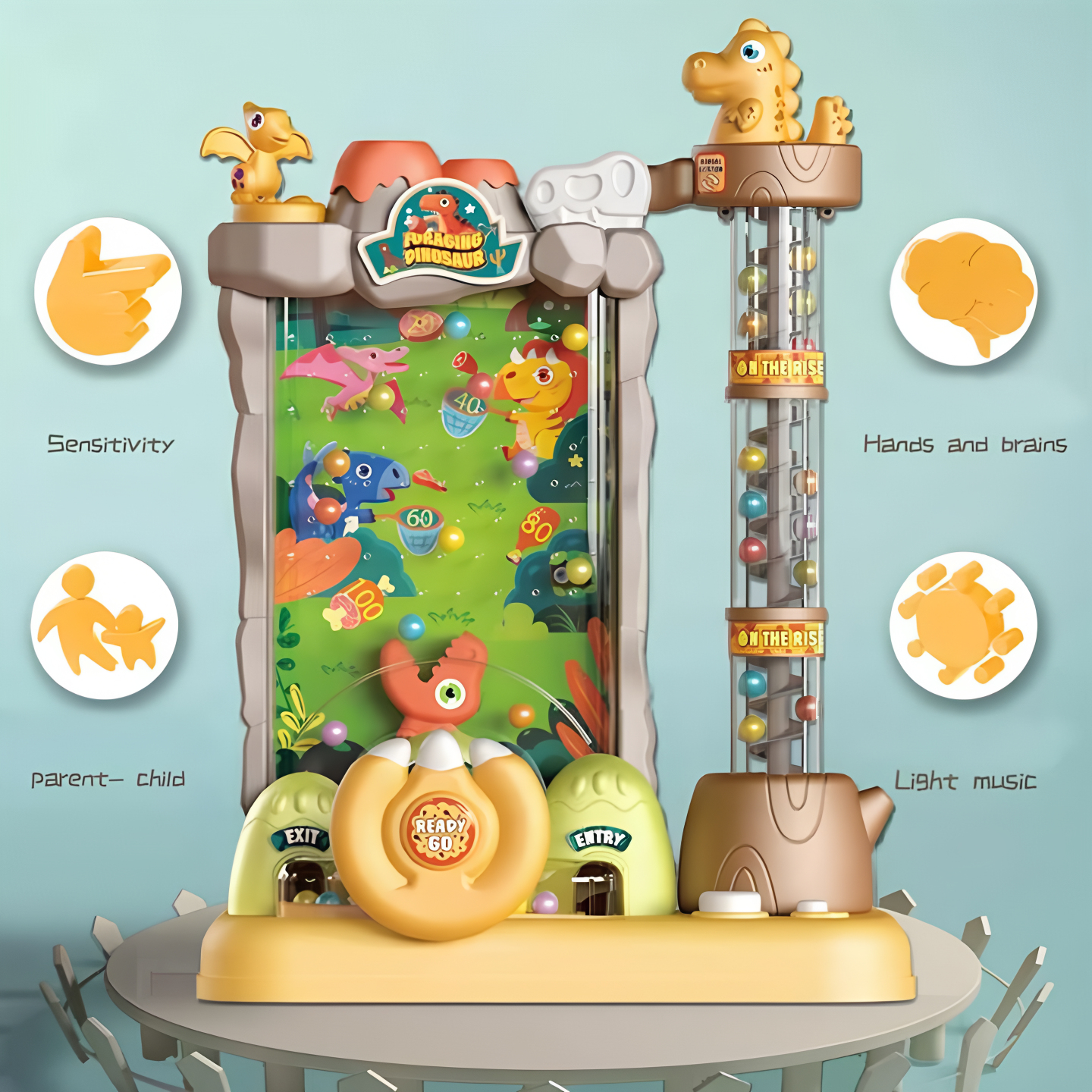 Gleetoy Dinosaur Bean Ball Catcher Hand-Eye Coordination Training Toy