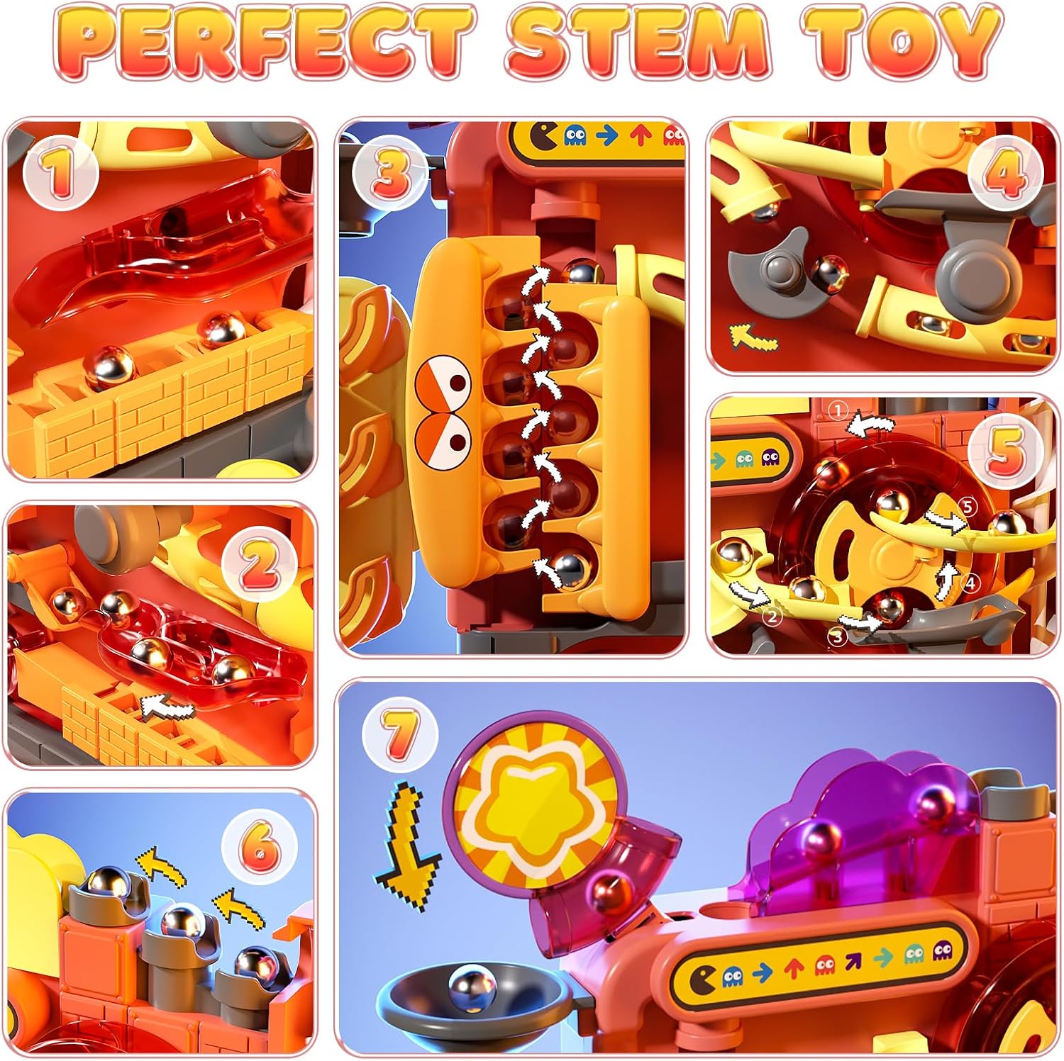 Gleetoy MarbleX STEM Marble Run Adventure Game Motor Skills Toy