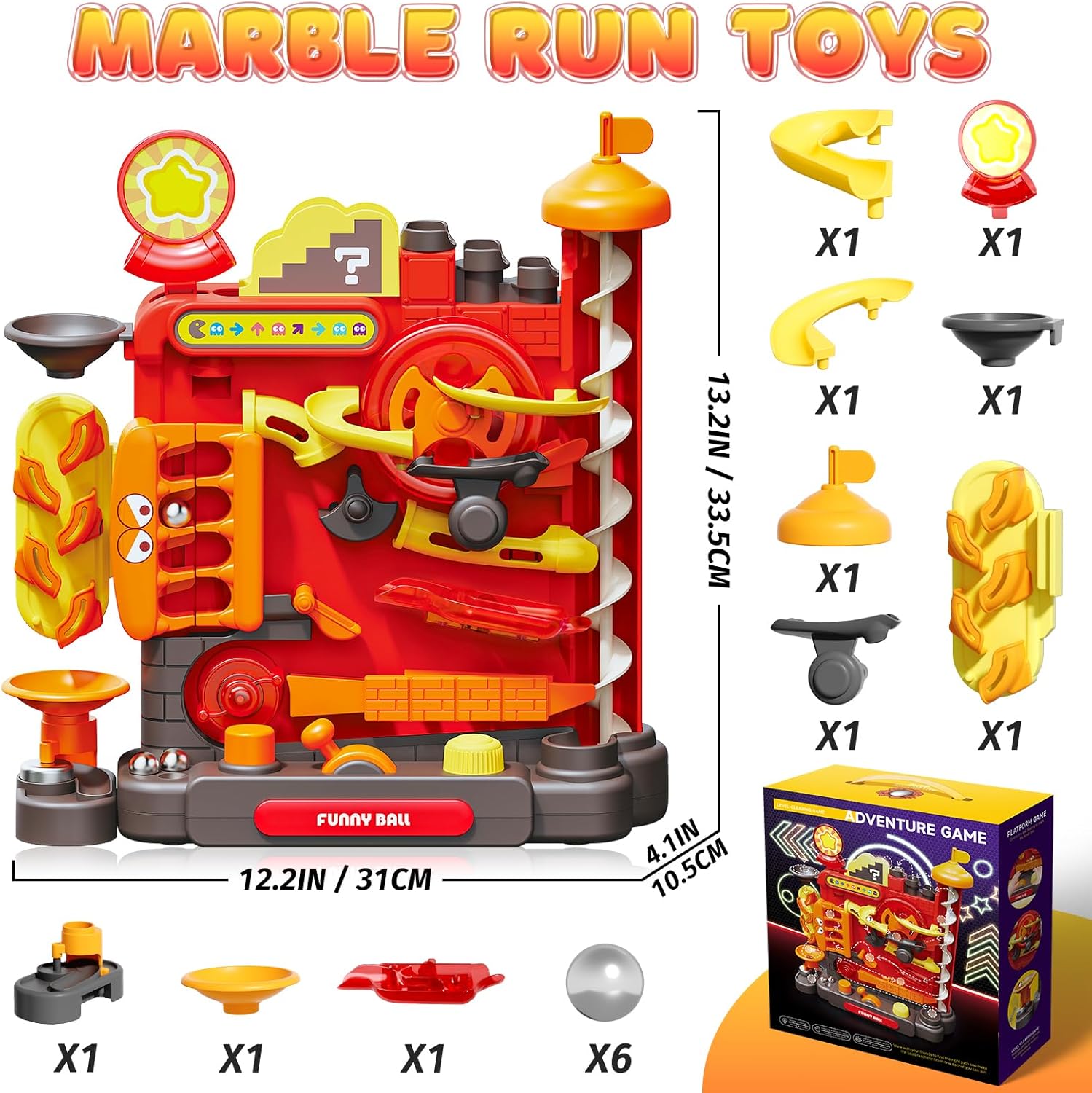Gleetoy MarbleX STEM Marble Run Adventure Game Motor Skills Toy