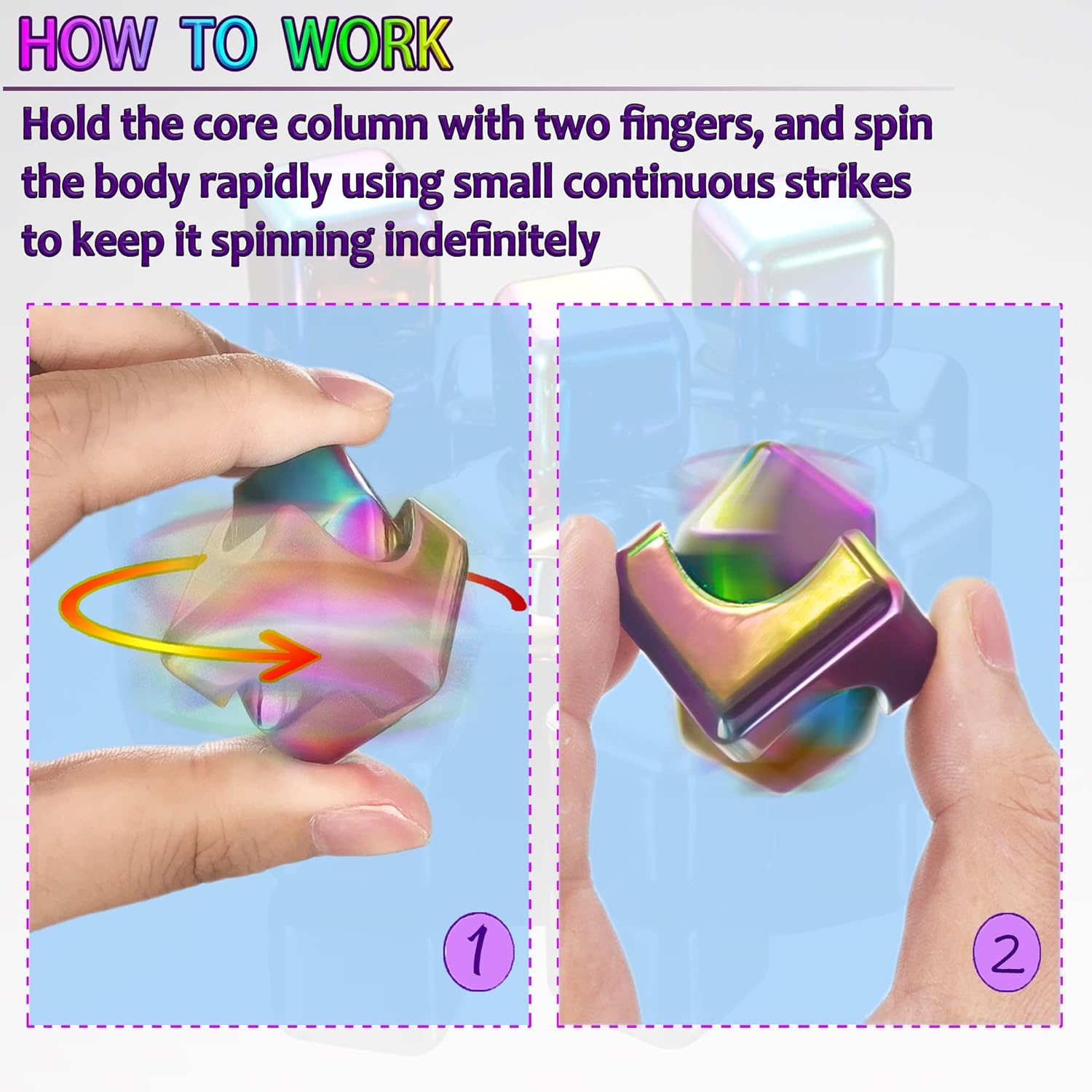 4-in-1 Metal Fidget Spinner Cube – Premium EDC Desk Toy