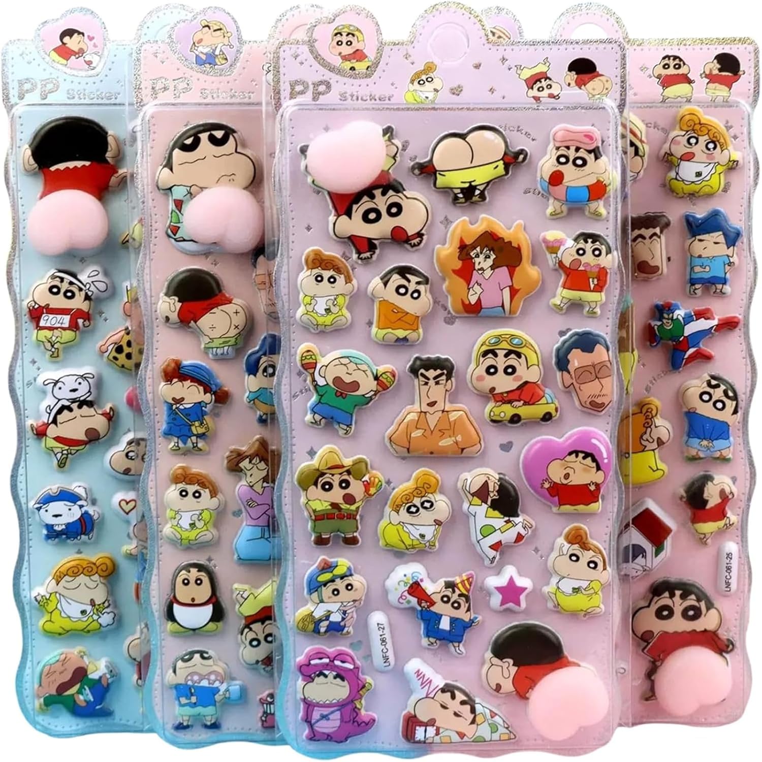 Super Cute 3D Puffy Butt Stickers – Satisfying to Press, 4-Sheet Set