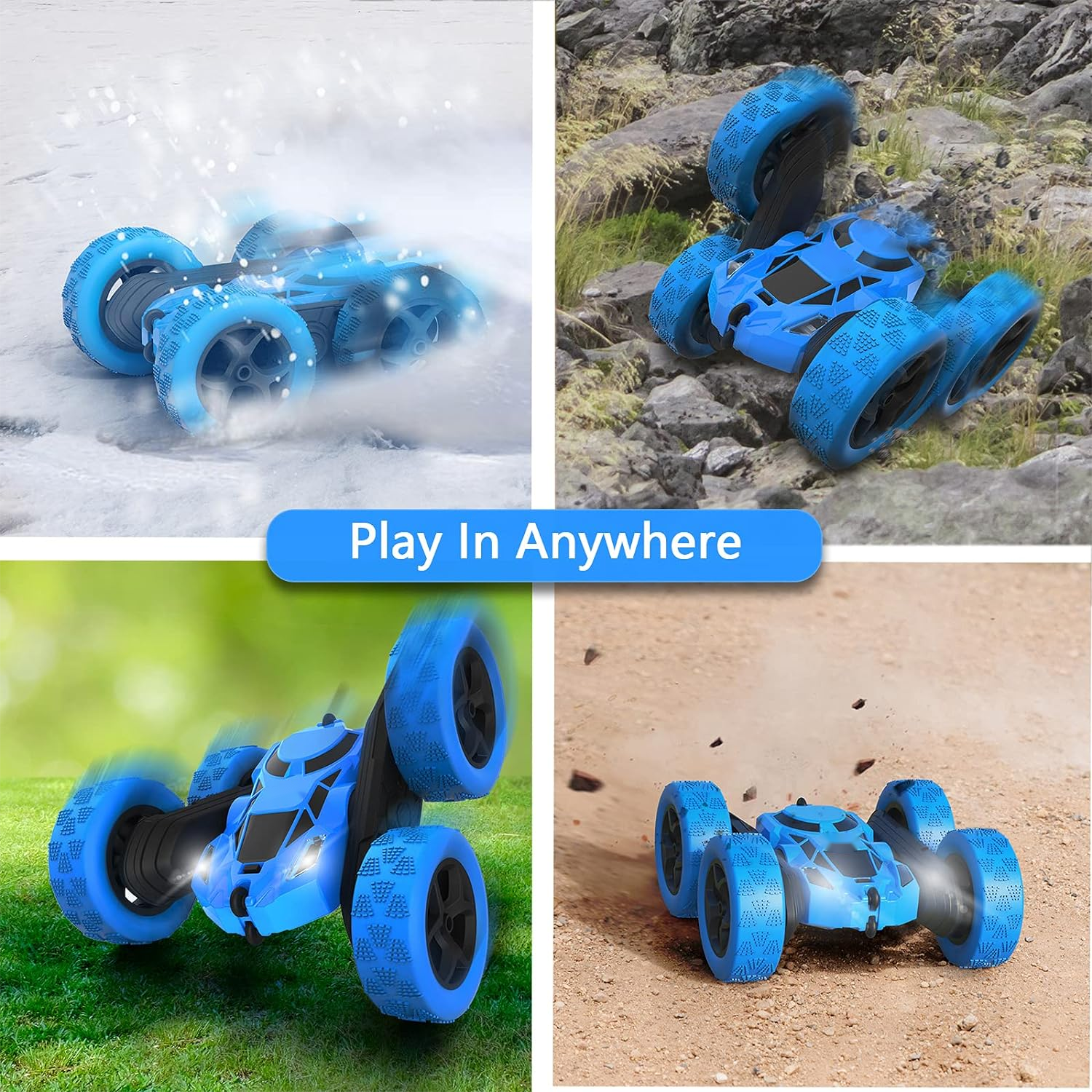 Gleetoy 4WD Stunt Remote Control Car with 360° Rotation & Headlights