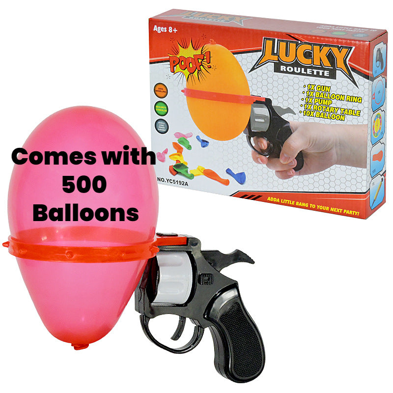 Gleetoy Russian Roulette Balloon Toy Gun Party Game