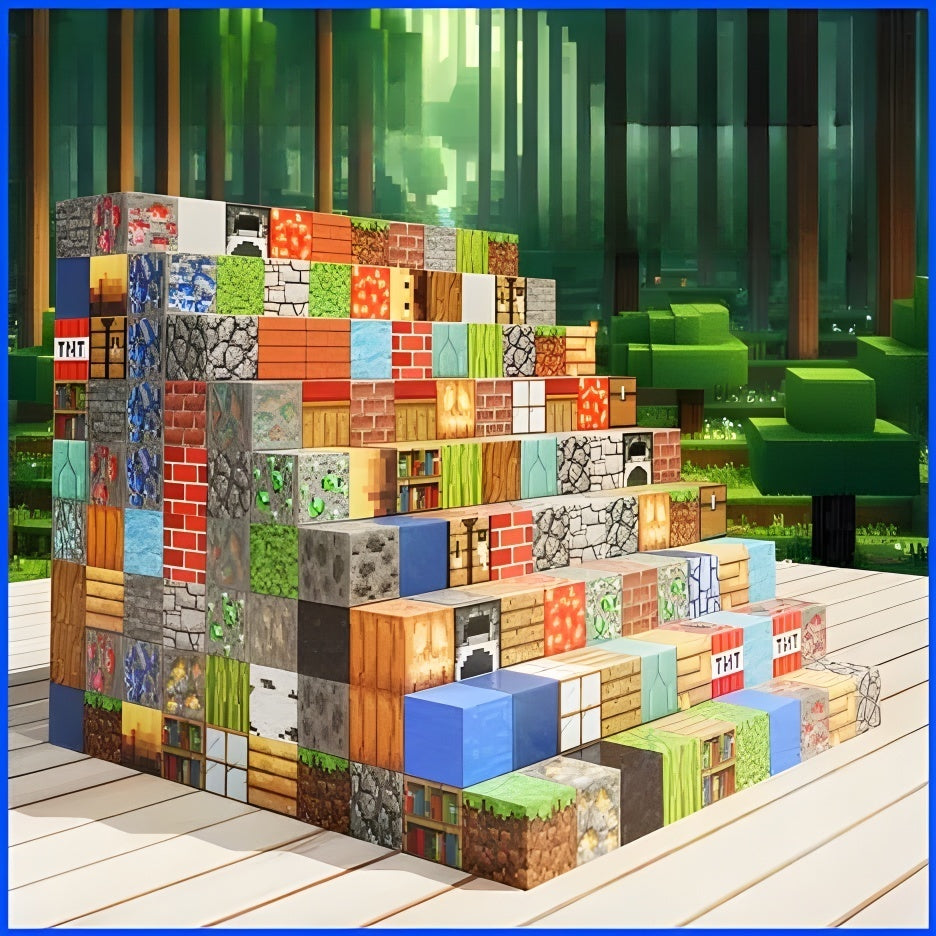 Magnetic Minecraft Building Blocks STEM Building Set Construction Toy