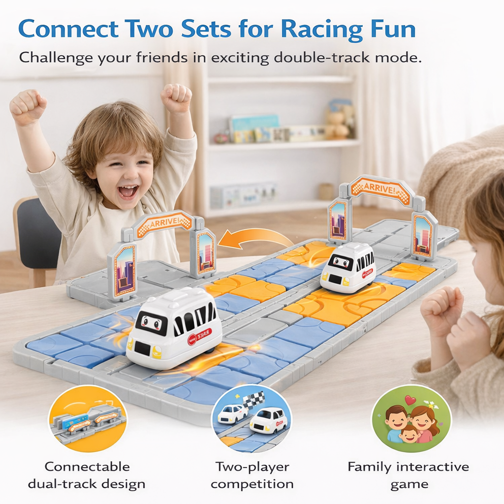 Electric Track Puzzle Smart Car Maze Game STEM Logic Building Toy