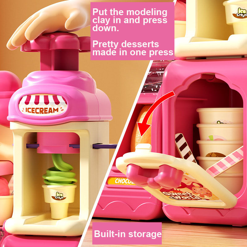 DIY Ice Cream Modeling Clay Shop for Kids 70 PCS