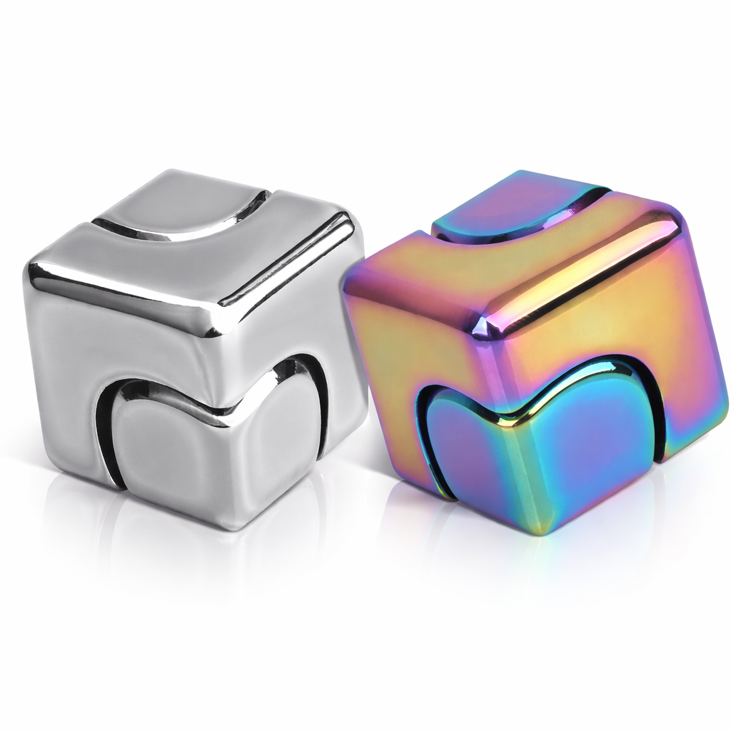 4-in-1 Metal Fidget Spinner Cube – Premium EDC Desk Toy