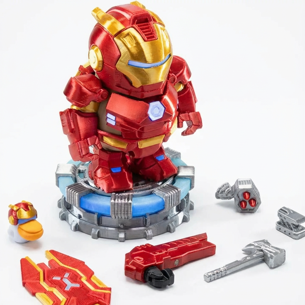 Iron Capybara Magnetic Equipment Toy Set Desktop Collectible Toy